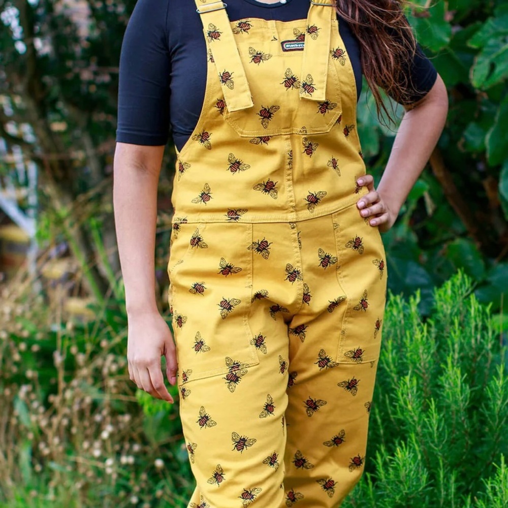 Run & Fly Bee Print Overalls